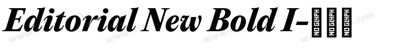 Editorial New Bold I字体转换